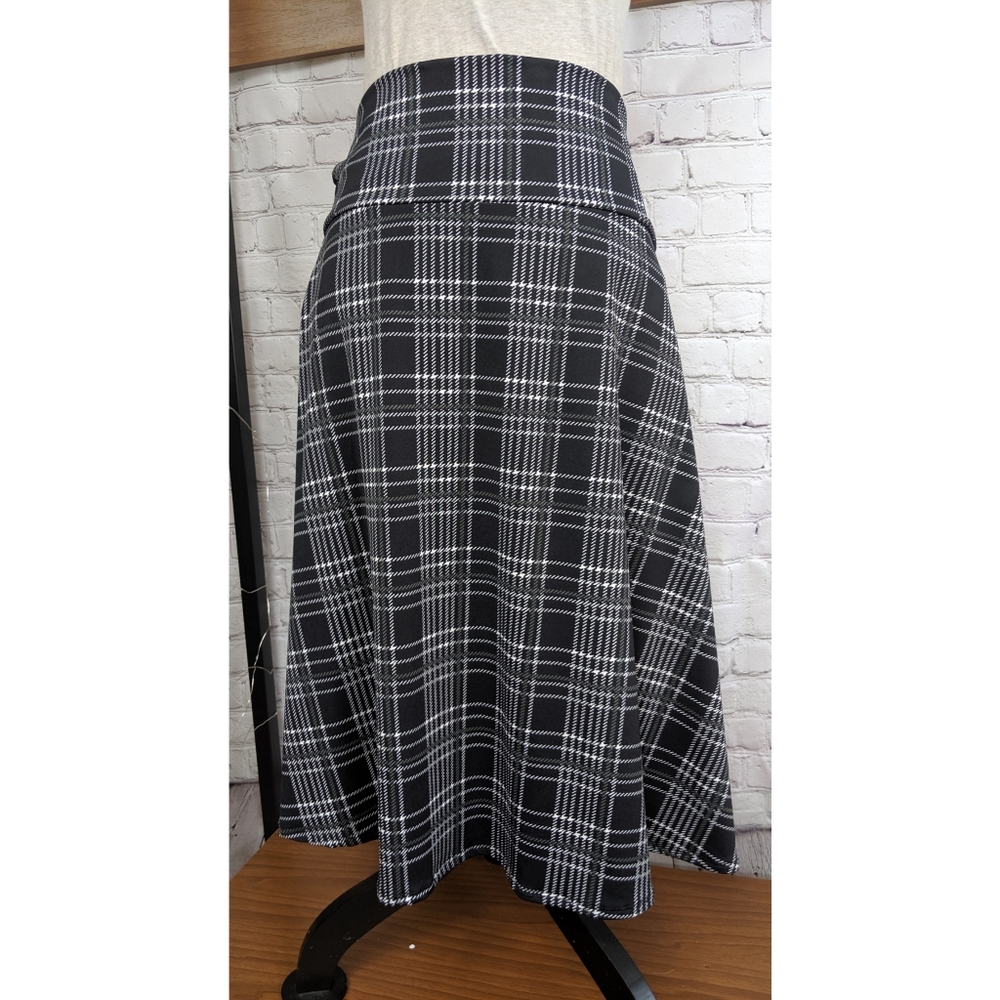 Plaid a-line skirt
